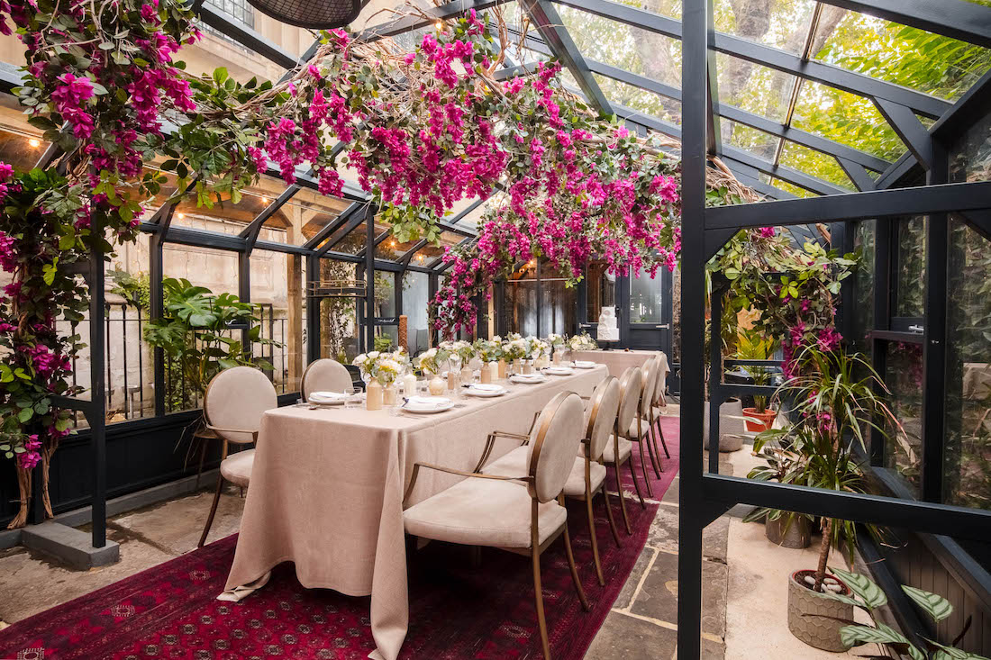 Editorial photograph of The Greenhouses greenhouse event venue in London