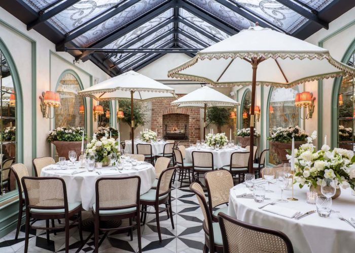 Editorial photograph of Daphne's Chelsea private dining room in London