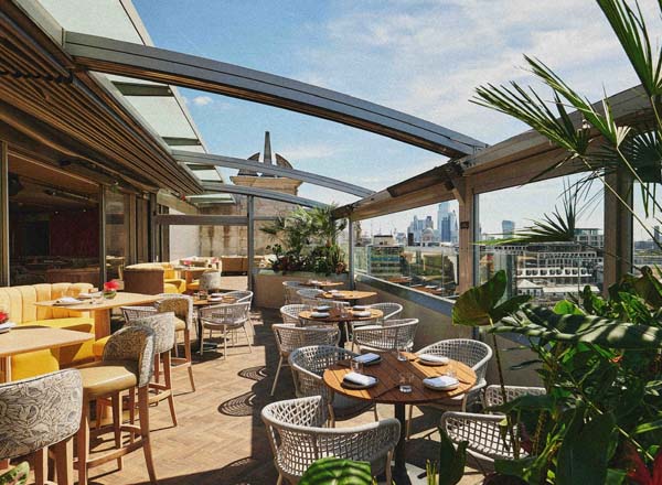 Editorial photograph of One Hundred Shoreditch hotel event space in London