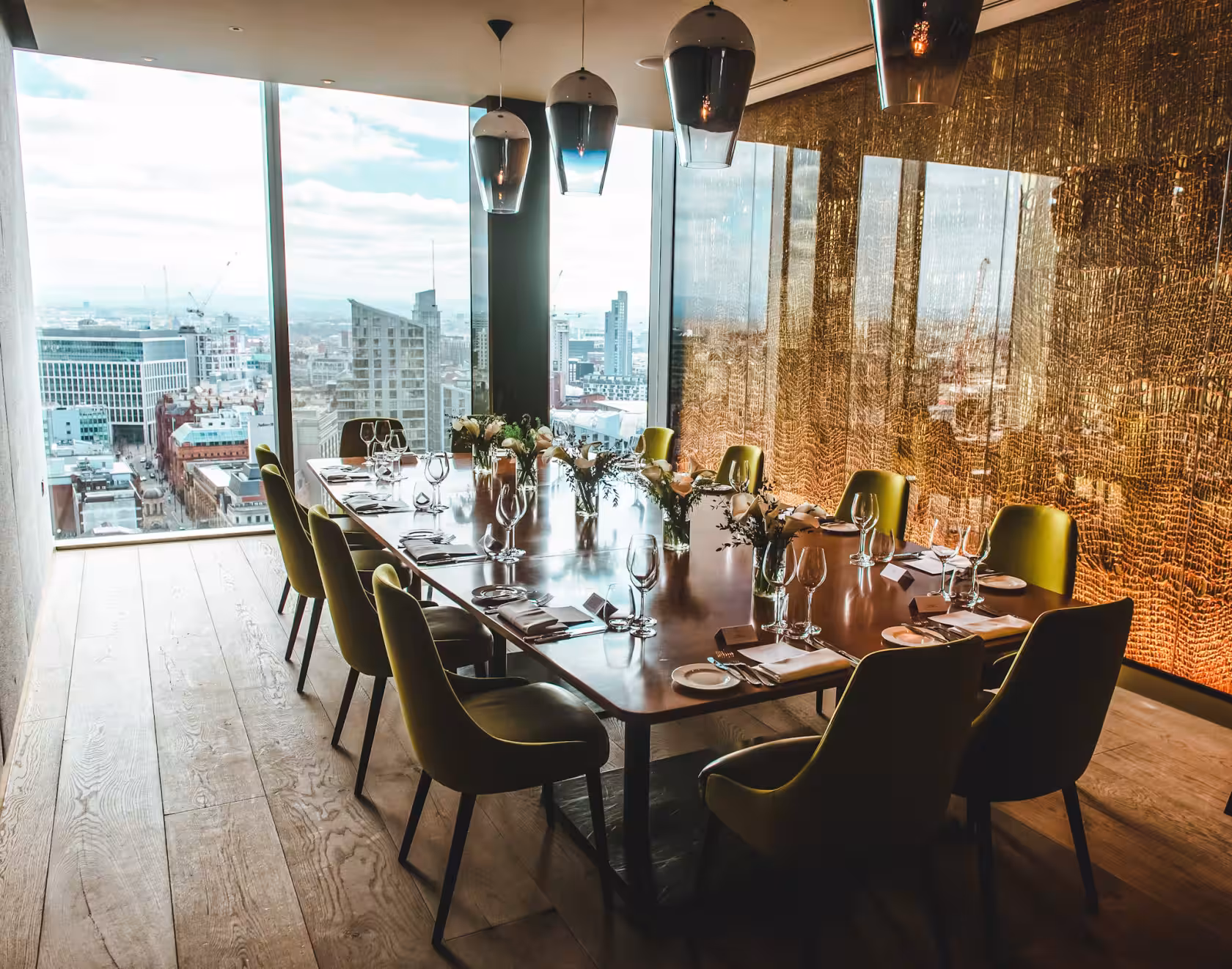Editorial photograph of 20 Stories rooftop restaurant and bar in Manchester