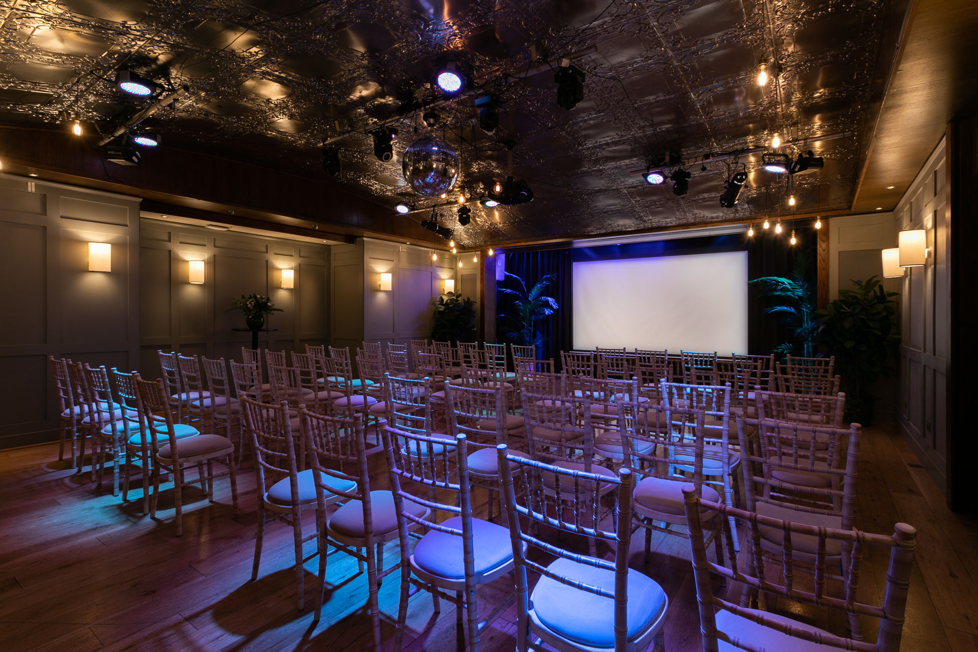 Editorial photograph of Century Club event space in London