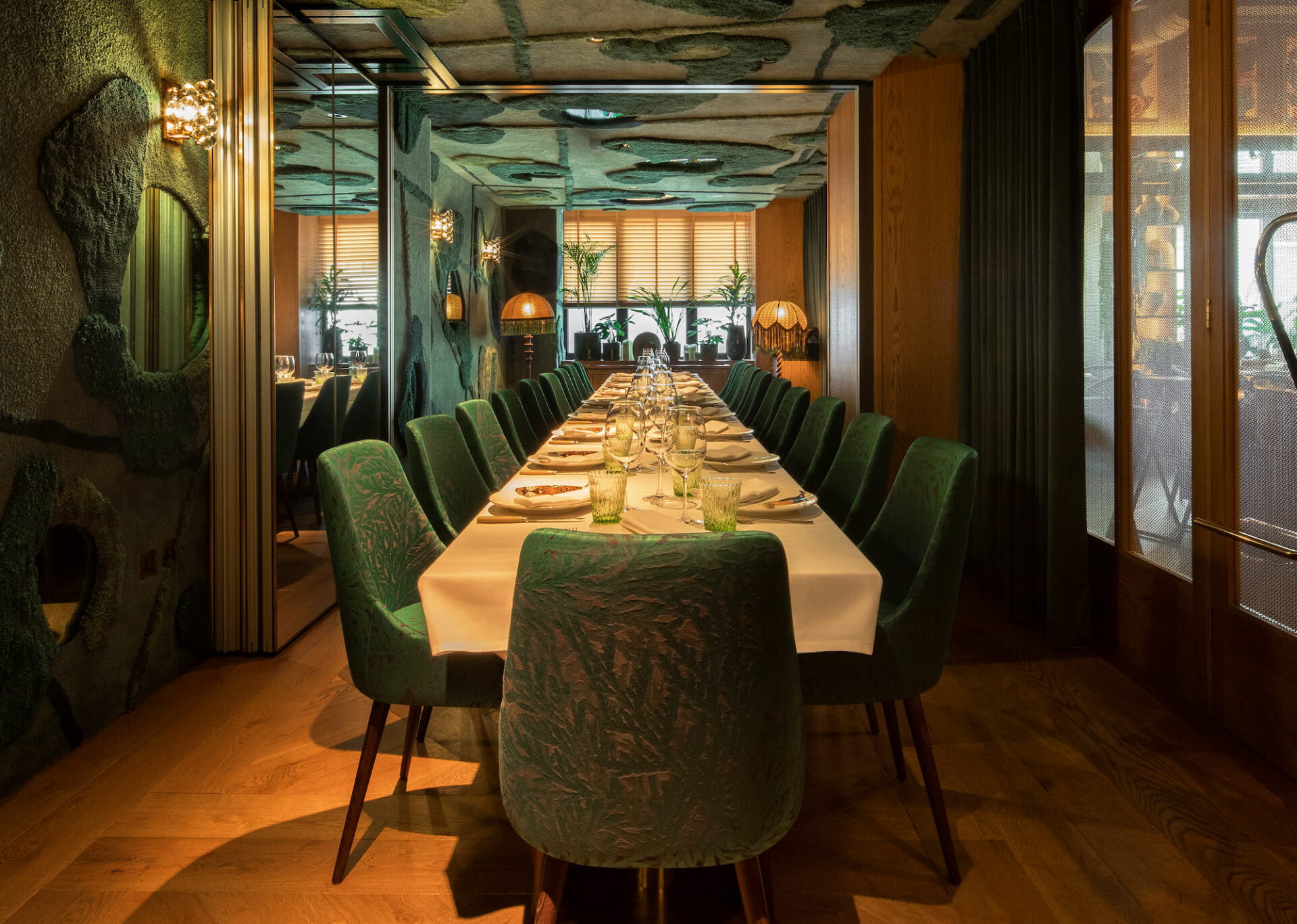 Editorial photograph of Amazónico private dining room in London